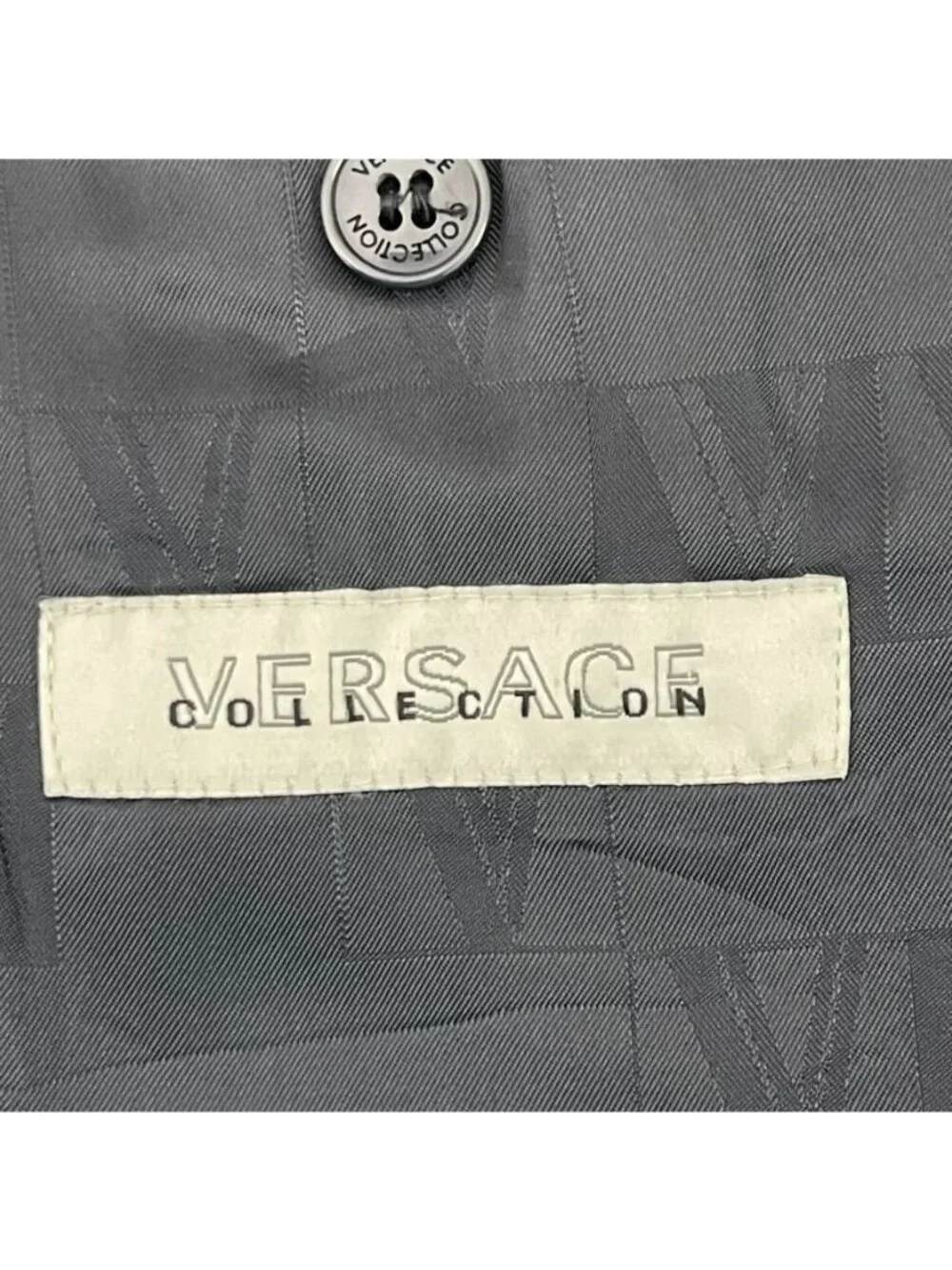 VERSACE Collection Men's Black Wool Blazer Suit Jacket Sport Coat Size IT 50 US